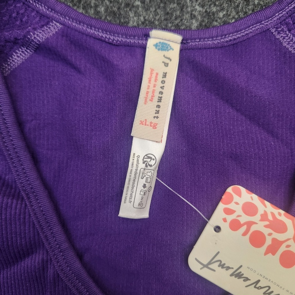 Free People FP Movement Womens XL Purple Dark Amethyst Bail Out Long Sleeve Top - Picture 5 of 8